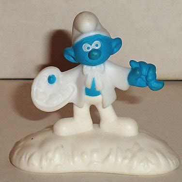 Mcdonald S Smurfs The Lost Village Movie Painter Smurf Figure Only