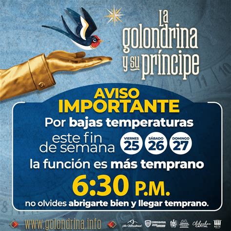 Funciones De La Golondrina Y Su Pr Ncipe Ser N A Las De La Tarde