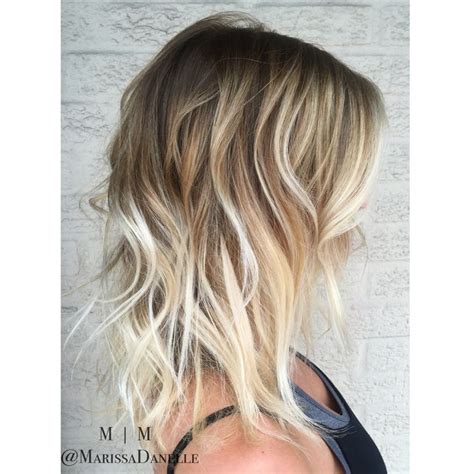 Rooty Golden Blonde With White Blonde Balayage Hair By