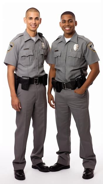 Premium Ai Image Two Police Officers Standing Next To Each Other