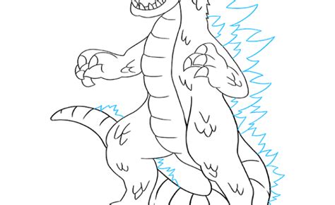 How To Draw Godzilla Easy Godzilla Drawing Step By Step Mady Arts Otosection