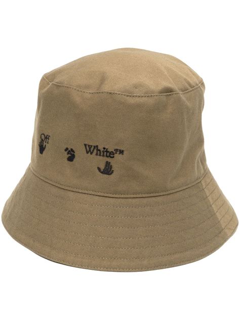 Off White Hands Off Embroidered Bucket Hat Farfetch