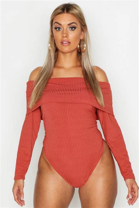 Plus Jumbo Rib Bodysuit Boohoo