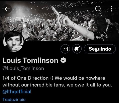 Emy Vi O Louis On Twitter Ele Mudou A Bio Louis Tomlinson Em