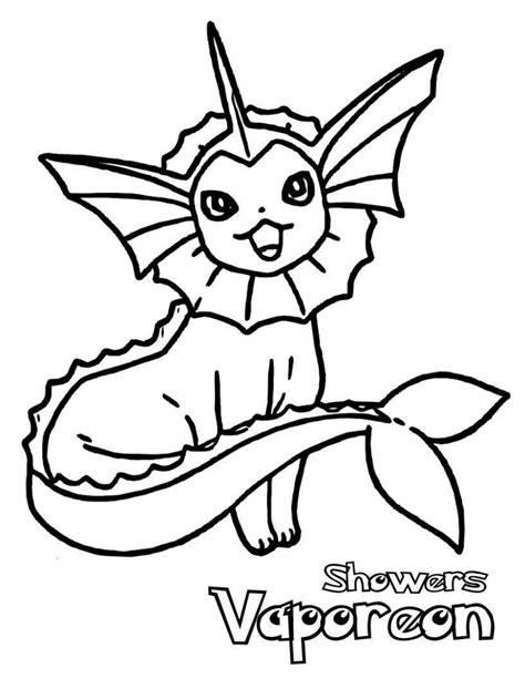 Vaporeon Coloring Page