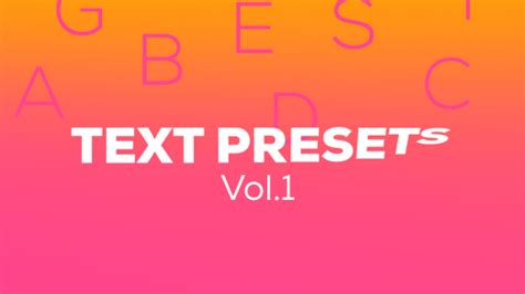 Text Presets After Effects Free Download