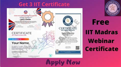 IIT MADRAS 3 FREE Certificates Free Webinar Certificate From IIT