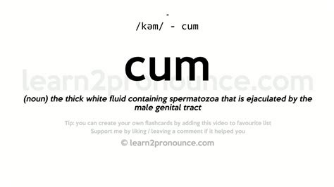 Cum Pronunciation And Definition Youtube