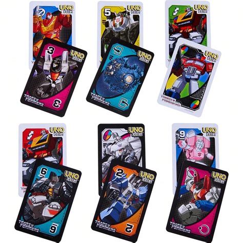 Mattel Juego de cartas UNO Flip Transformers para niños adultos y