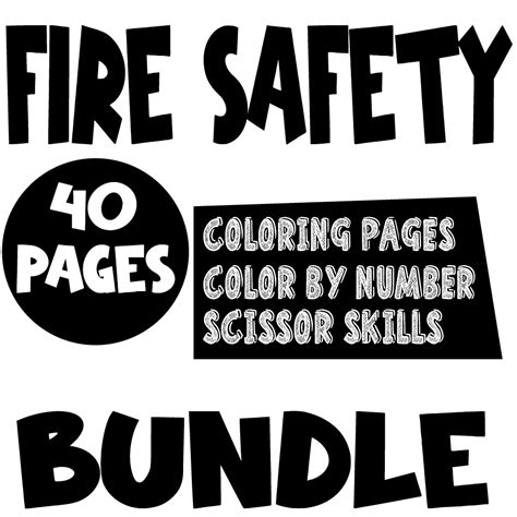 All About Fire Safety Bundle Fire Safety Coloring Bundle Made By