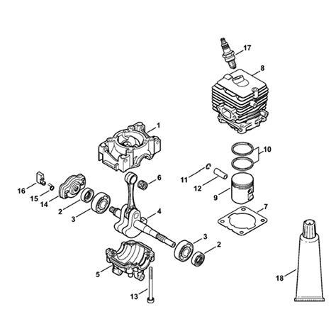 Stihl Fs Brushcutter Fs R Ce Parts Diagram Crankcase Cylinder