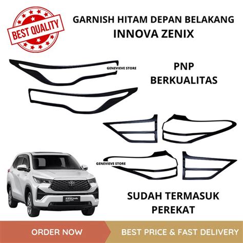 Jual Paket Garnish List Lampu Hitam Depan Belakang Innova Zenix Di