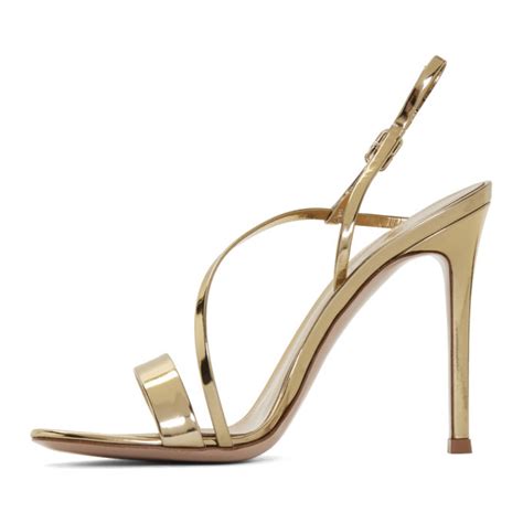 Gianvito Rossi Gold Manhattan Sandals Gianvito Rossi