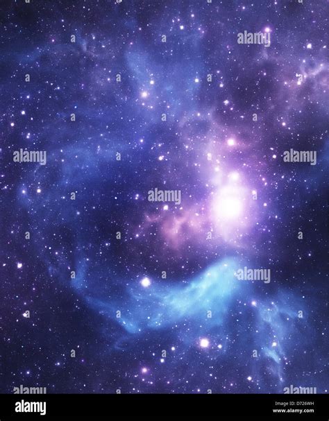 Blue starfield background, space galaxy Stock Photo - Alamy