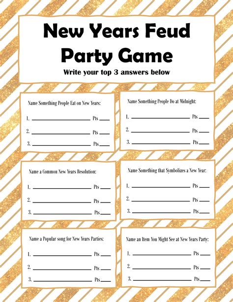 New Years Eve Printable Games | Rossy Printable