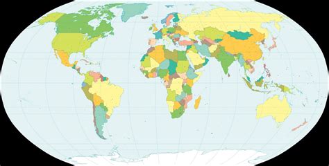 Blank world map with countries