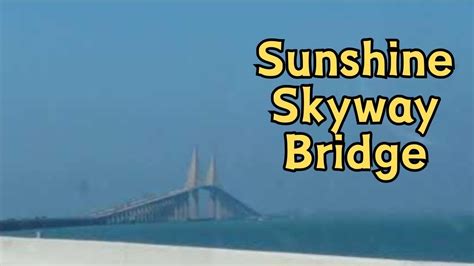 Driving Over Tampa Bay On The Sunshine Skyway Bridge St Petersburg