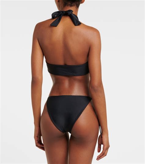 Ties Low Rise Bikini Bottoms In Black Jade Swim Mytheresa