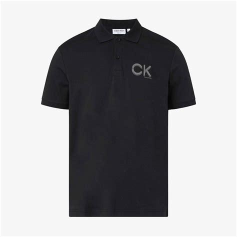 Calvin Klein Striped Chest Logo Erkek Siyah Kısa Kollu Polo Erkek T