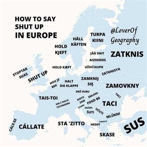 How To Say Shut Up In Different European Countries 9GAG