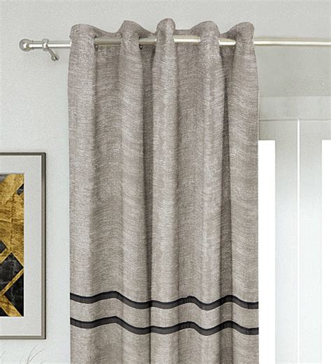 Buy Polyester Semisheer Feet Eyelet Curtain By Titlee Homes At