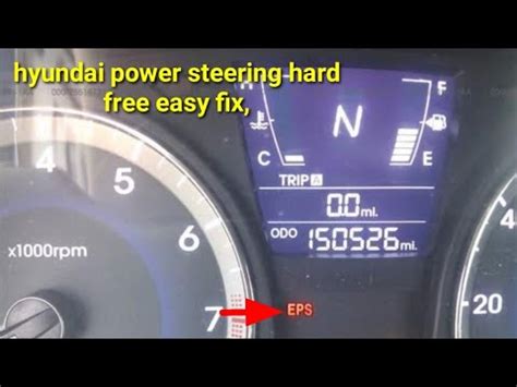 Hyundai Accent Eps Light On Steering Hard Youtube