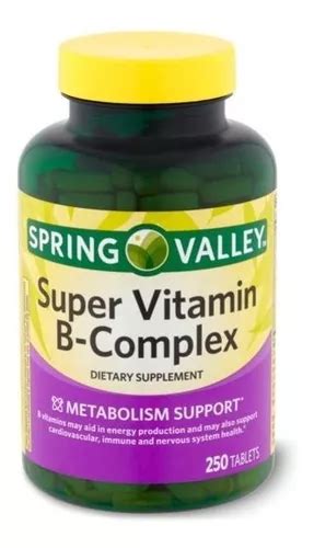 Complejo B Vitamina B1 B2 B6 B12 Acido Folico 250t Multivi Sabor Neutro