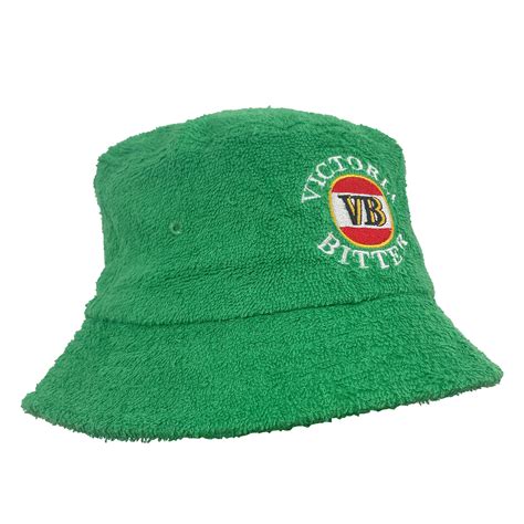 Victoria Bitter Green Terry Towel Bucket Hat Uncle Reco