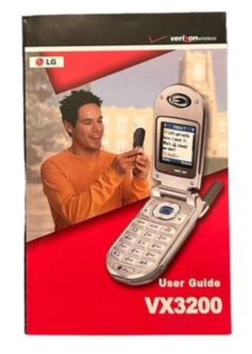 User Guide For Lg Vx3200 Cellular Cell Flip Phone English And Spanish