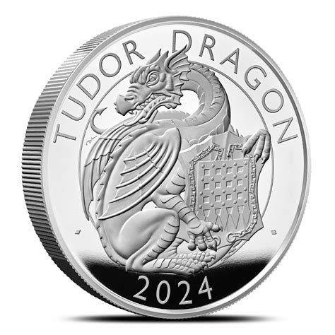 2024 Proof British Tudor Beasts Dragon 10 Oz Silver Coin Provident