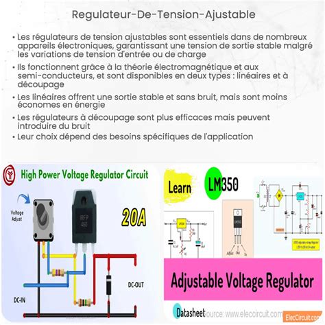 Régulateur de tension ajustable Comment ça marche application et