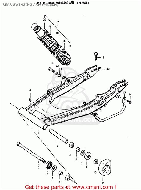 Suzuki PE250 1979 N USA E03 REAR SWINGING ARM PE250N Buy