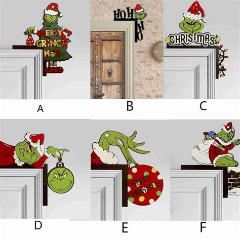 Christmas Door Corner Decoration Christmas Grinch Door Frame Etsy