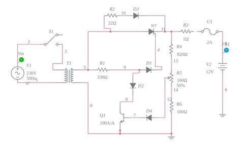 Battery Charger Circuit Using Scr Circuit Diagram