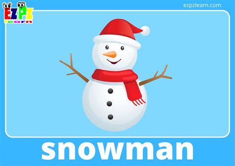 Winter Vocabulary Flashcards For Kindergarten And English Language