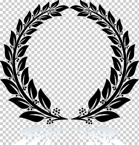 Laurel Wreath Bay Laurel PNG Clipart Art Bay Laurel Black And White