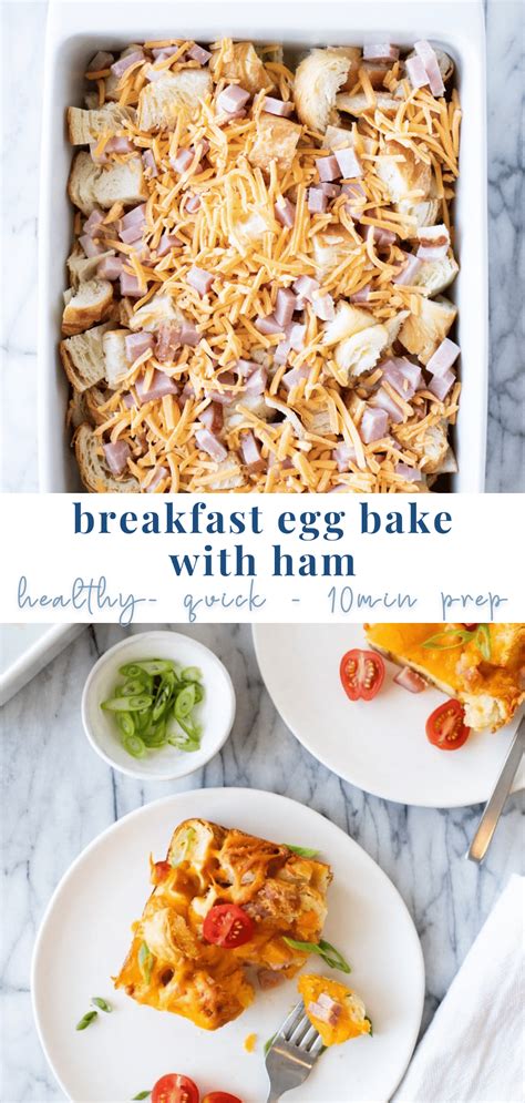 Easy Breakfast Egg Bake Recipe with Ham | My Everyday Table