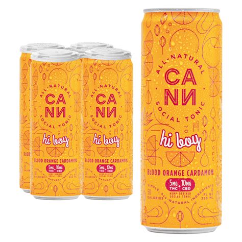 Cann Blood Orange Cardamom Mg Thc Mg Cbd Seltzer Pk Oz Can