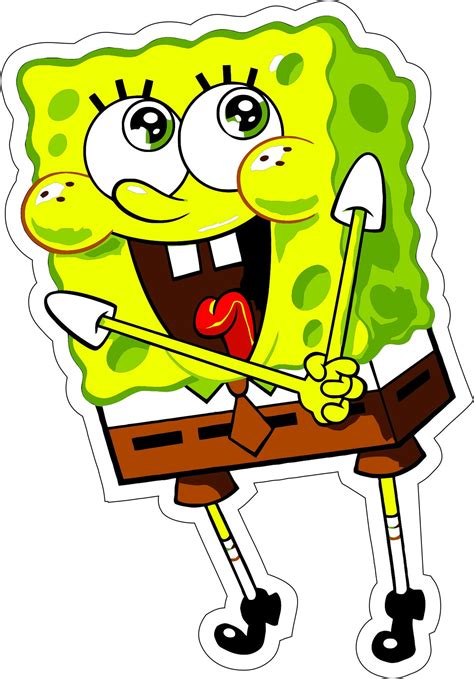 Spongebob Squarepants Vinyl Sticker Decal Full Color Etsy