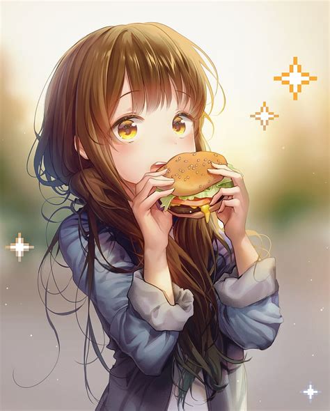 Share 74 Anime Girl Eating Burger Incdgdbentre