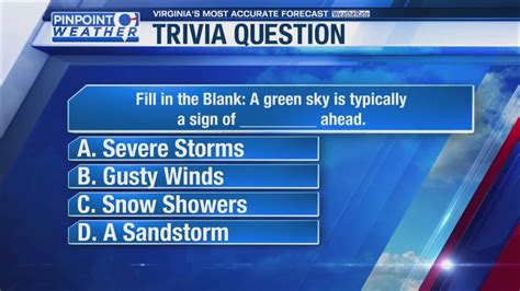 WFXR Weather Trivia Seeing Green In The Sky YouTube