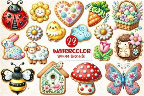 Spring Biscuits Sublimation Png Graphic By Dreamshop Creative Fabrica