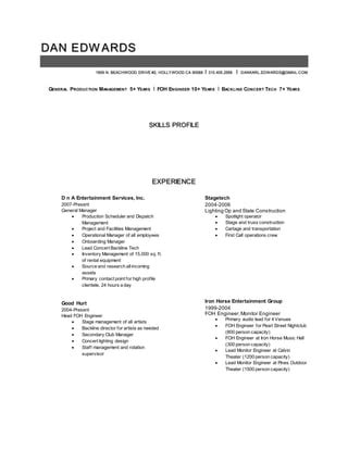 Resume 1 Page PDF