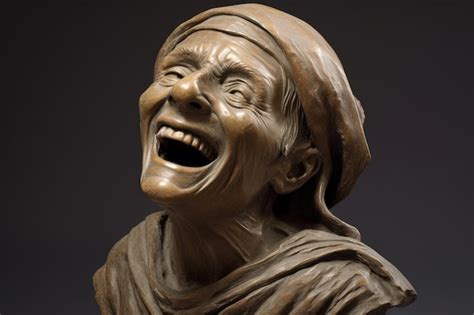 Premium Photo | A statue of a laughing man