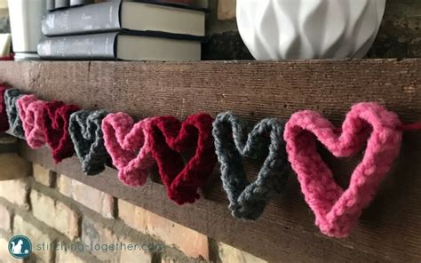 Valentine Heart Crochet Garland Pattern Psychedelic Doilies