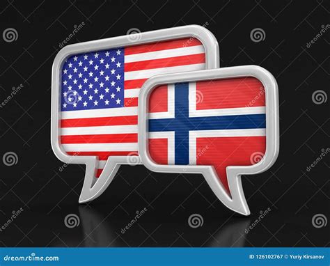 Speech Bubbles With Flags Stock Illustration Illustration Of