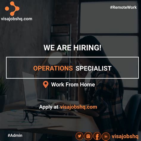 WE ARE HIRING AN OPERATIONS SPECIALIST FOR A FULLY REMOTE WORK FROM