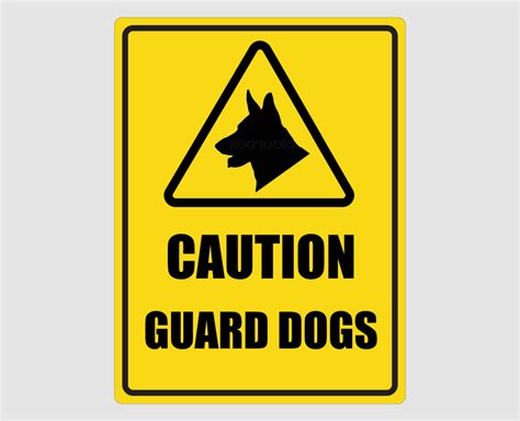 Caution Guard Dogs Sign