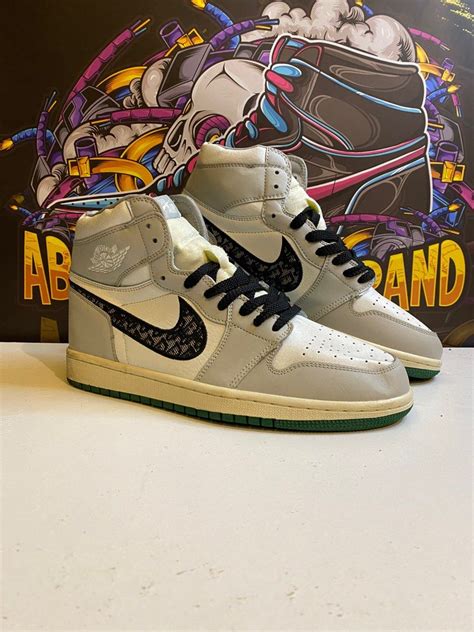 Nike Dior X Air Jordan 1 High OG Wolf Basketball Shoes 41 On Carousell