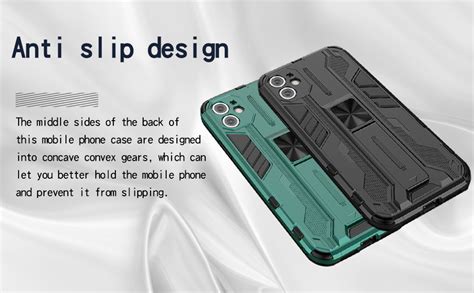 Rizz Case For Iphone 11 With Kickstand Holder Magnetic Shockproof Car Mount Armor